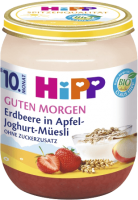 HIPP BIO Müsli, jahody a jogurt (160 g) – ovocný příkrm HIPP BIO Müsli, jahody a jogurt (160 g) - ovocný příkrm
