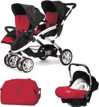 CASUALPLAY Set kočík pre dvojičky Stwinner, 2 x autosedačka Baby 0plus a Bag 2015 - Raspberry CASUALPLAY Set kočík pre dvojičky Stwinner, 2 x autosedačka Baby 0plus a Bag 2015 - Raspberry