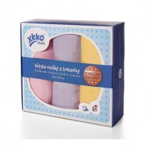 KIKKO Dziecięce ręczniczki/ pieluszki z biobawełny Retro 90x100 (3 szt.) – pastels dla dziewczynek KIKKO Dziecięce ręczniczki/ pieluszki z biobawełny Retro 90x100 (3 szt.) – pastels dla dziewczynek